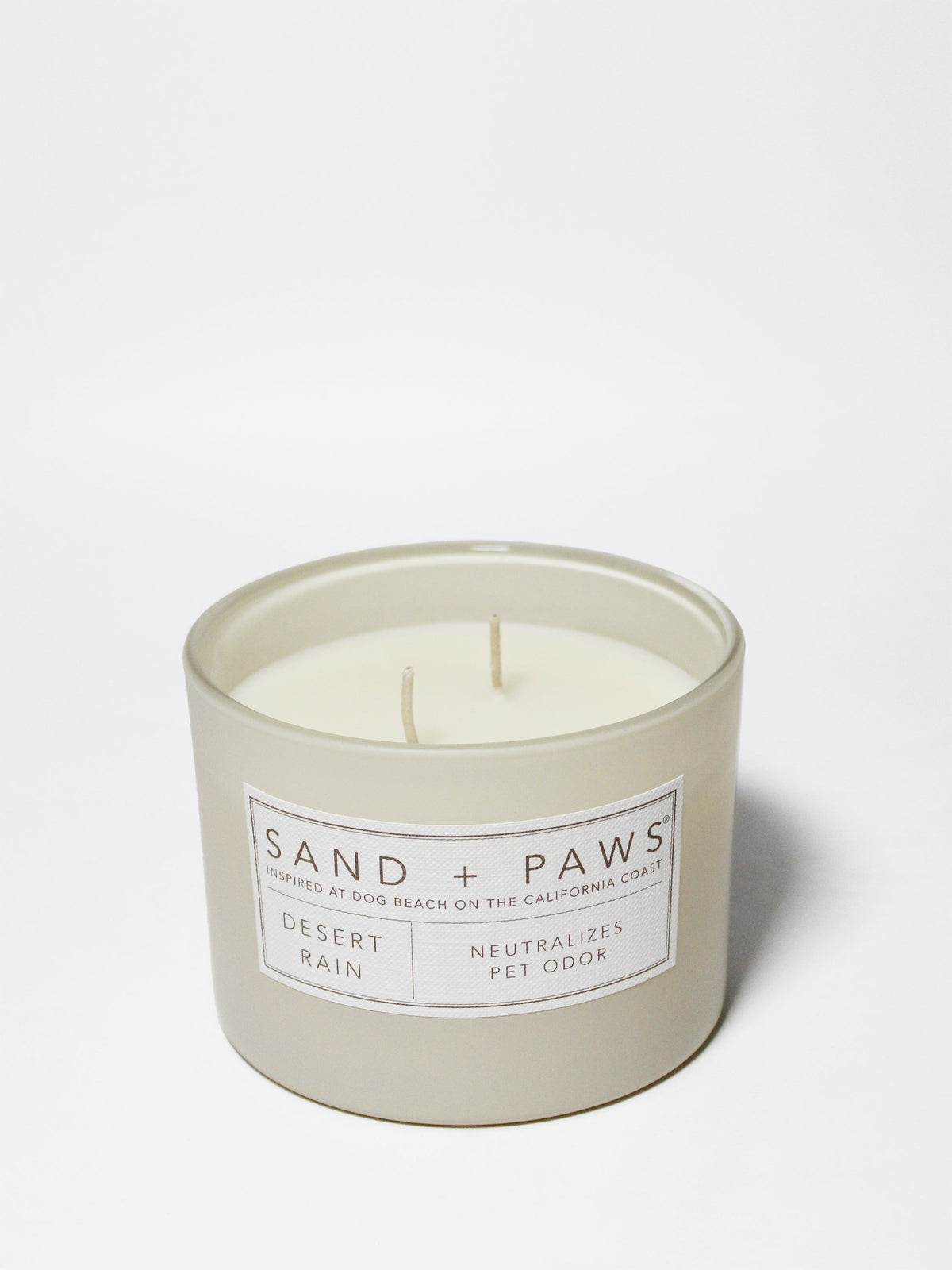 Premium Cozy Sand + Paws Desert Rain 12 oz scented candle