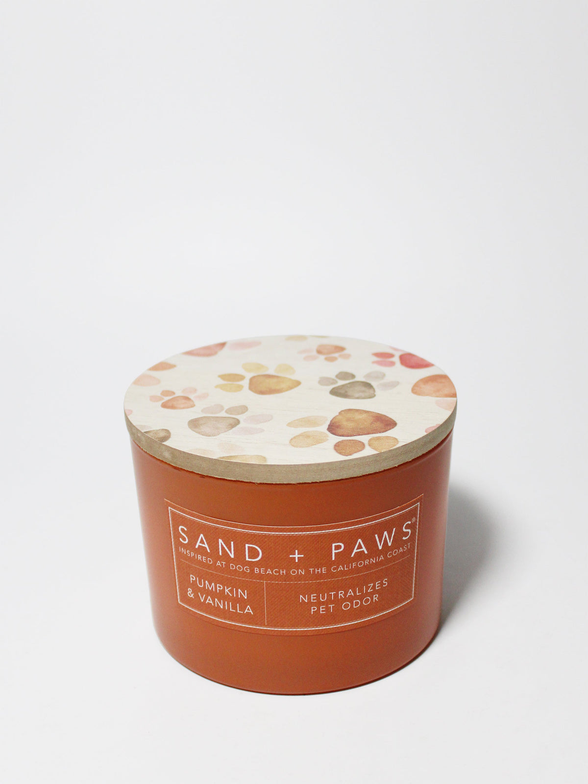 Premium Cozy Sand + Paws Pumpkin & Vanilla 12 oz scented candle