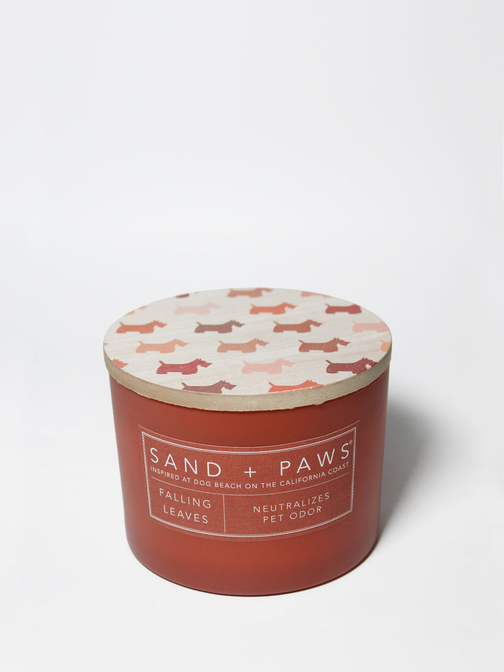 Premium Cozy Sand + Paws Falling Leaves 12 oz scented candle