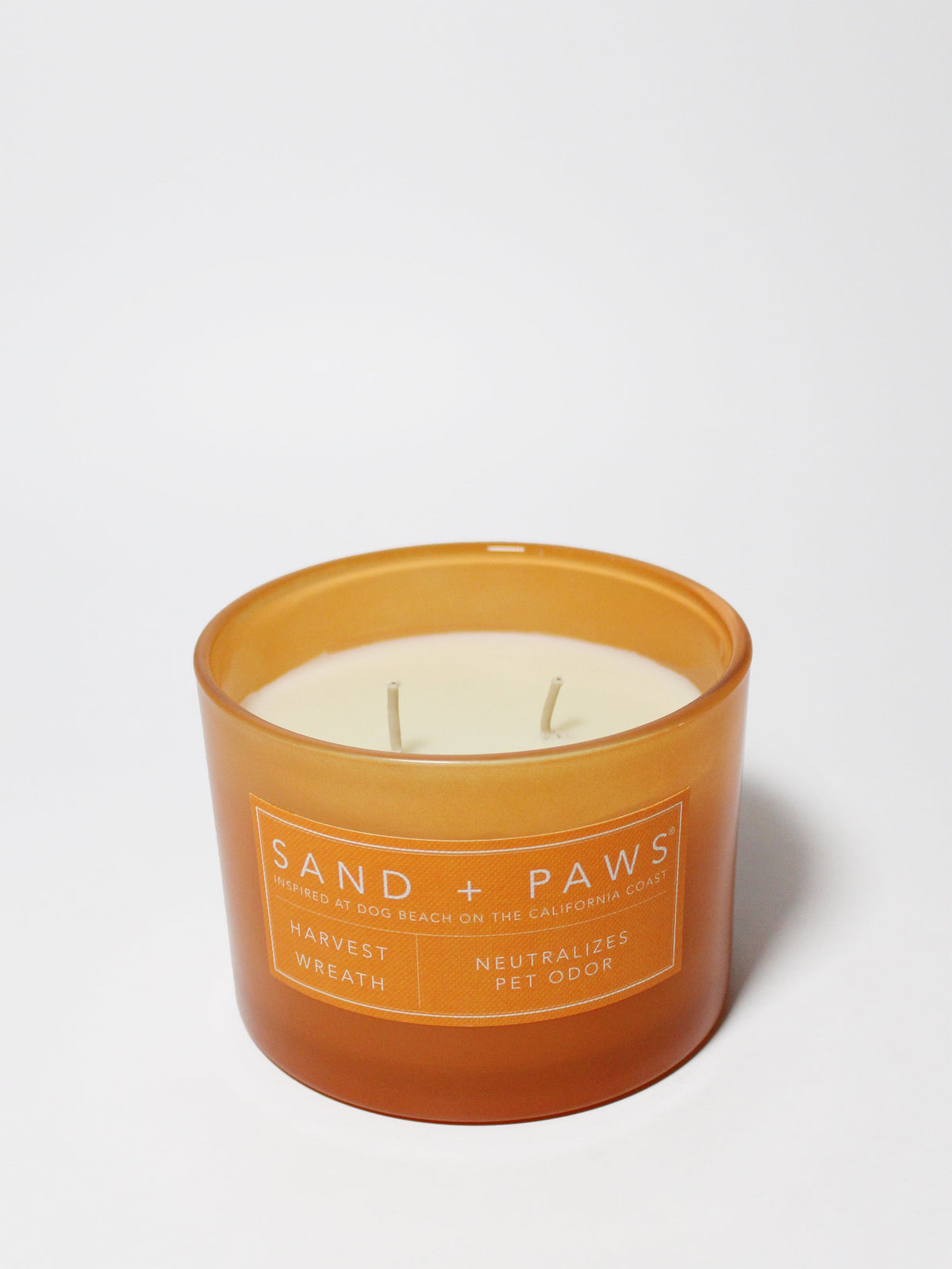 Premium Cozy Sand + Paws Harvest Wreath 12 oz scented candle