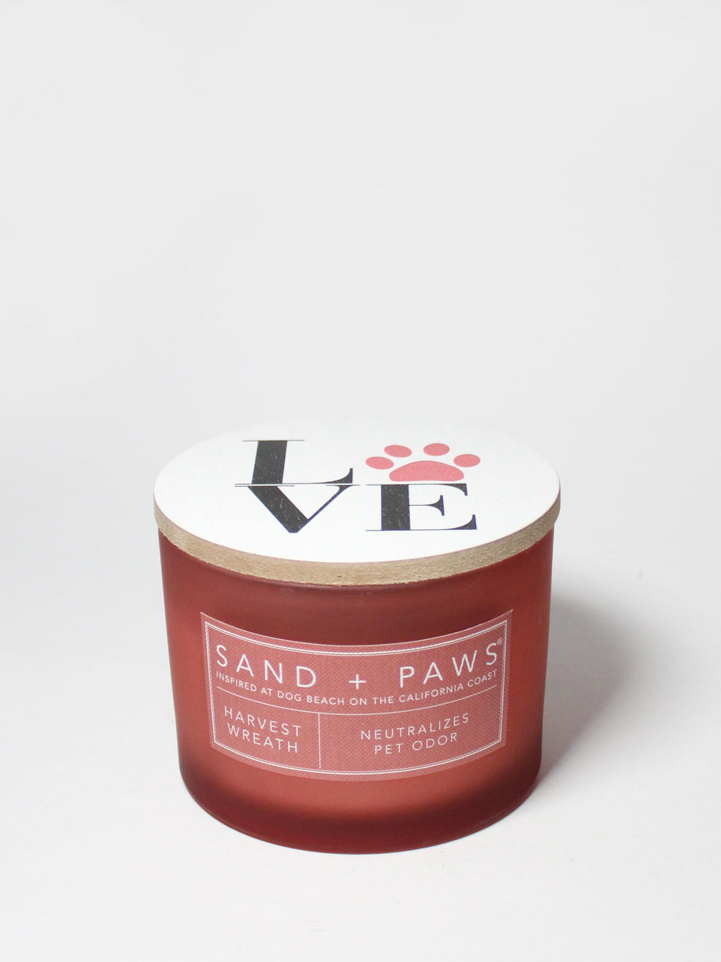 Premium Cozy Sand + Paws Harvest Wreath 12 oz scented candle