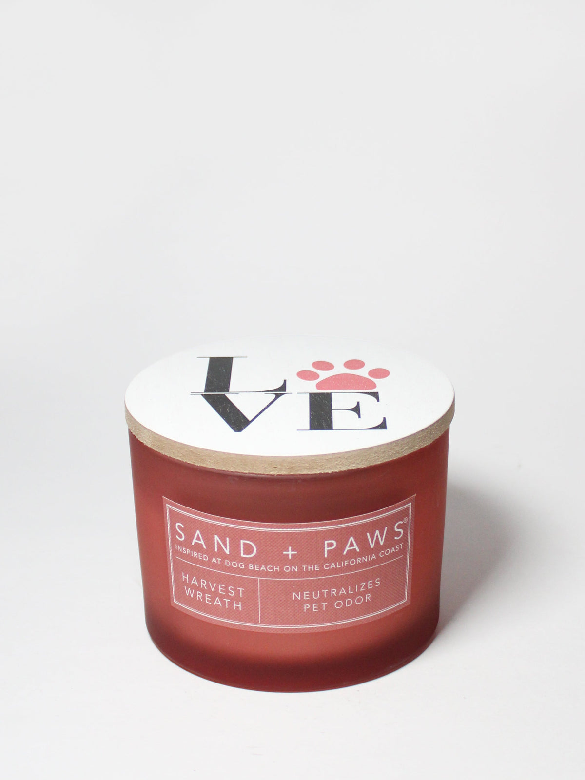 Premium Cozy Sand + Paws Harvest Wreath 12 oz scented candle