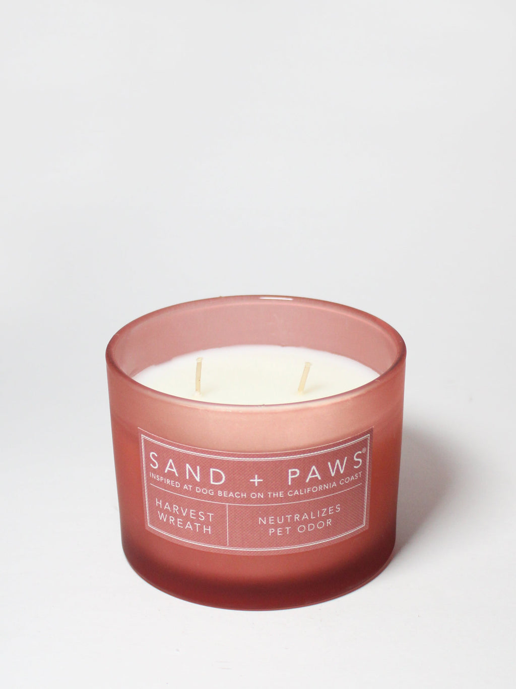 Premium Cozy Sand + Paws Harvest Wreath 12 oz scented candle