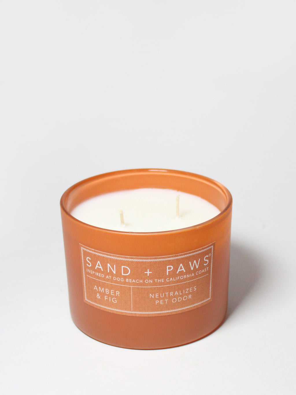 Premium Cozy Sand + Paws Amber & Fig 12 oz scented candle