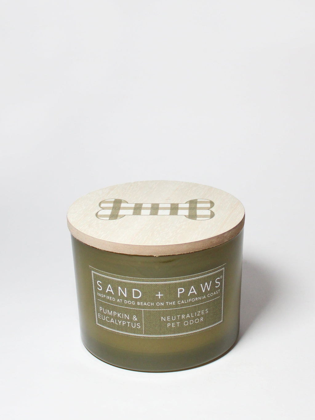 Premium Cozy Sand + Paws Pumpkin & Eucalyptus 12 oz scented candle