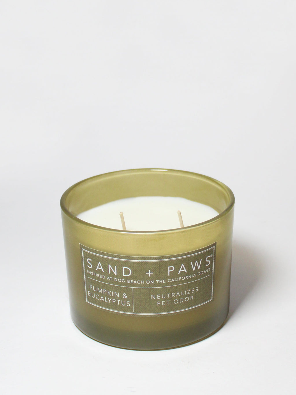 Premium Cozy Sand + Paws Pumpkin & Eucalyptus 12 oz scented candle