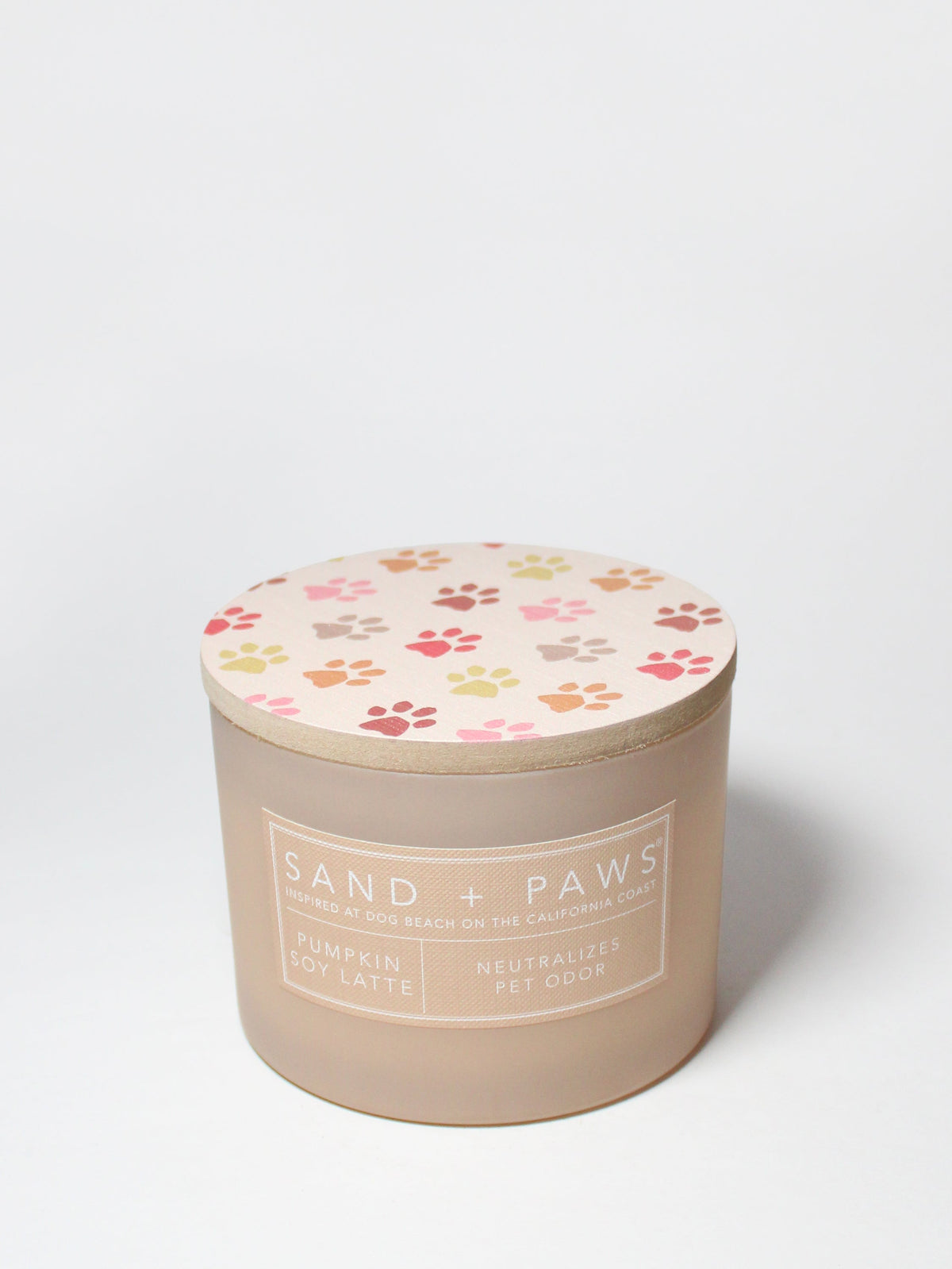 Premium Cozy Sand + Paws Pumpkin Soy Latte 12 oz scented candle