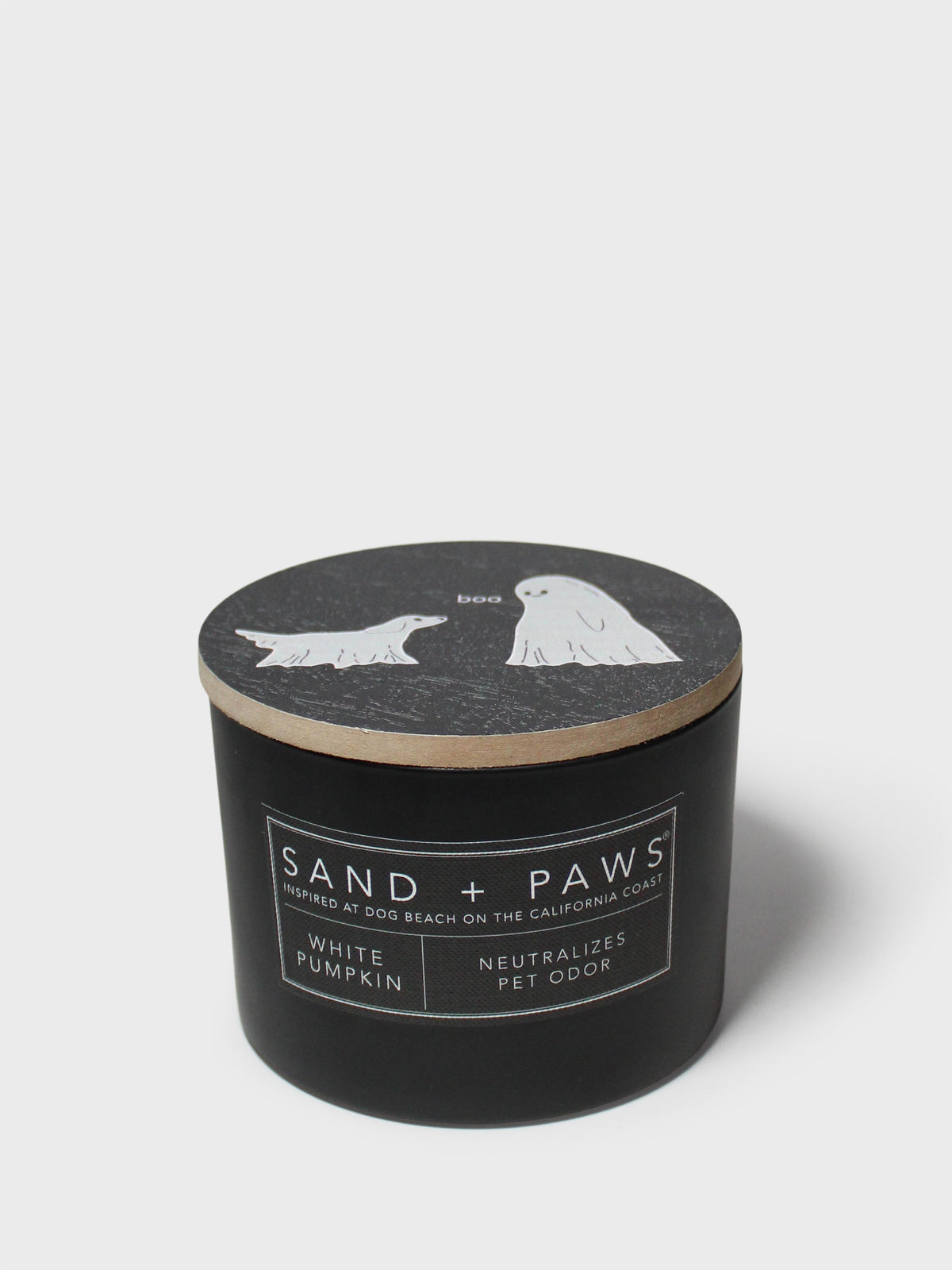 Premium Cozy Sand + Paws White Pumpkin 12 oz scented candle