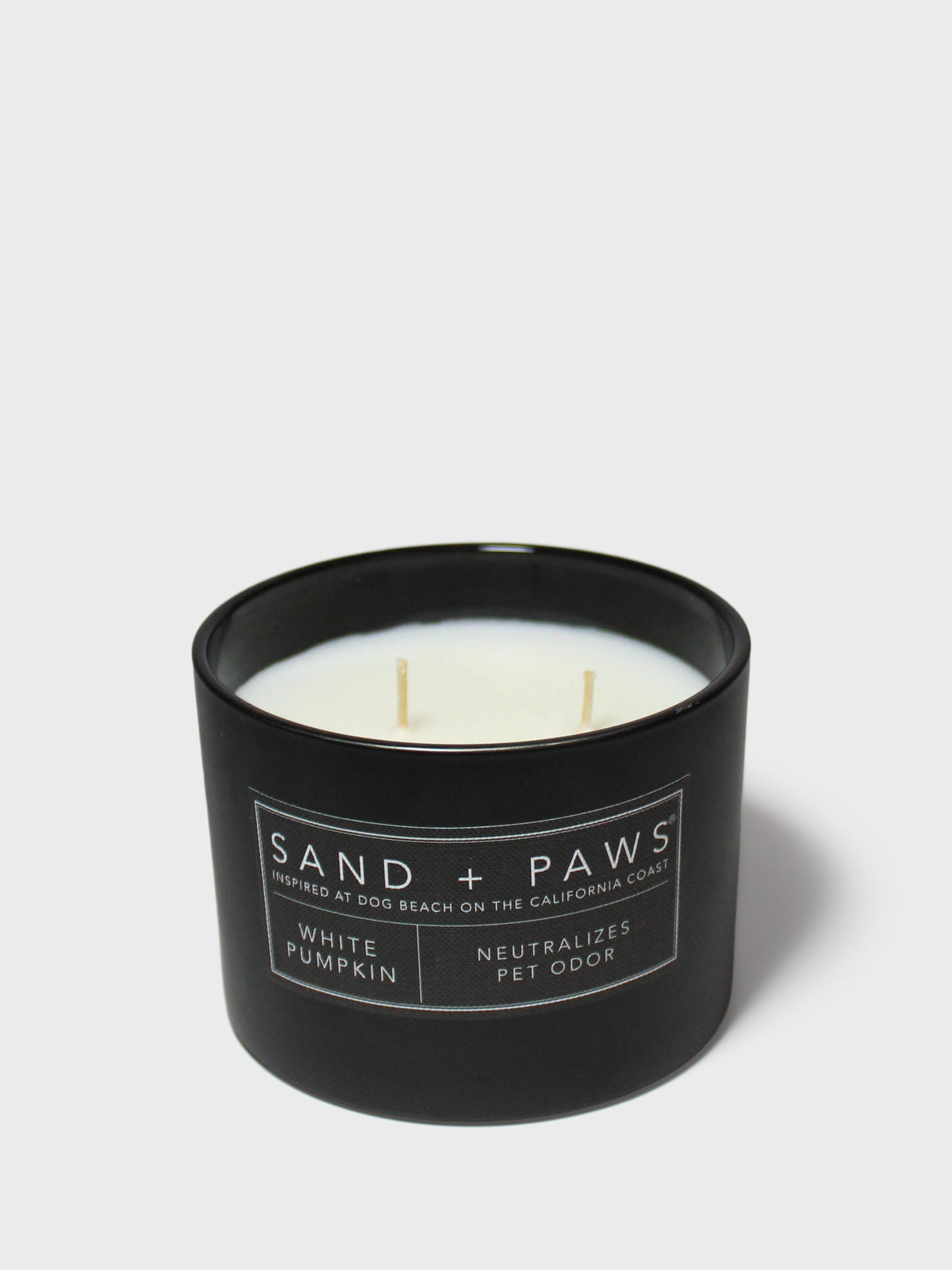 Premium Cozy Sand + Paws White Pumpkin 12 oz scented candle