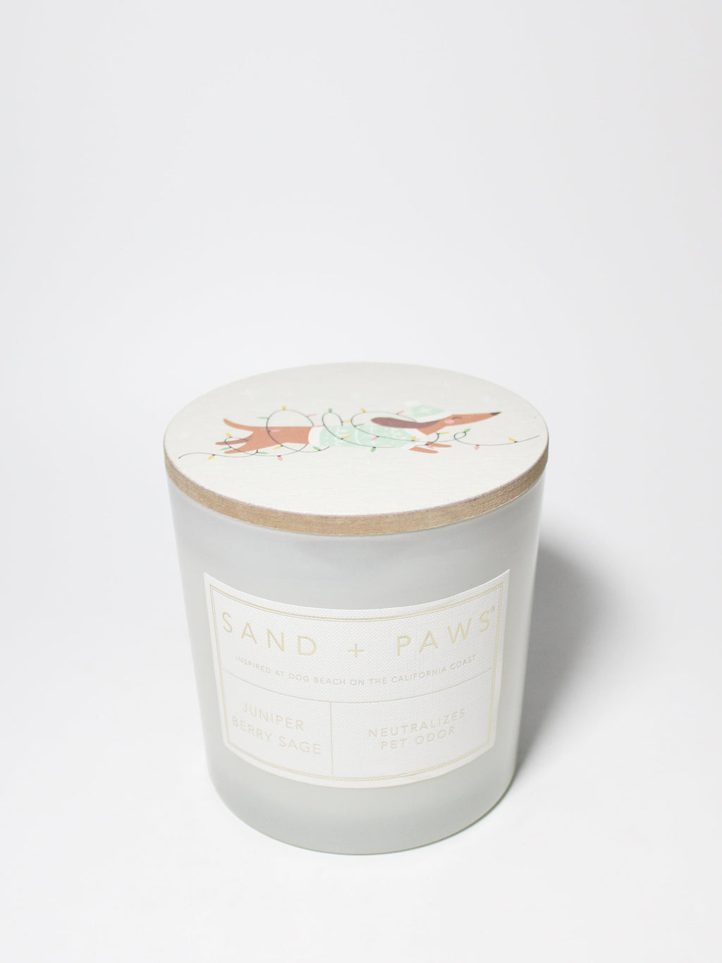 Premium Cozy Sand + Paws Juniper Berry Sage 21 oz scented candle