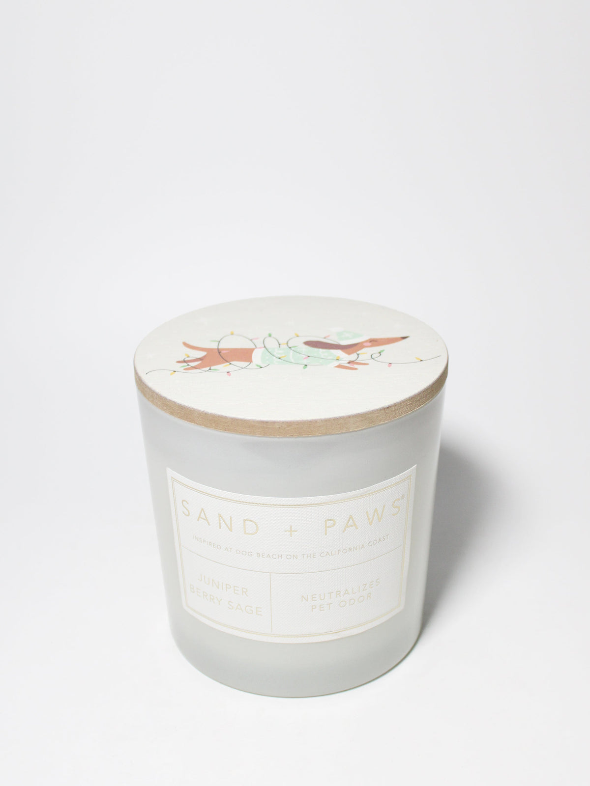 Premium Cozy Sand + Paws Juniper Berry Sage 21 oz scented candle