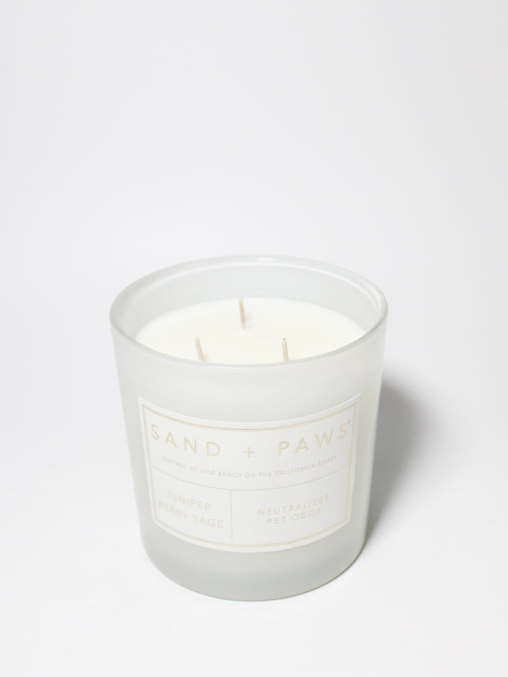 Premium Cozy Sand + Paws Juniper Berry Sage 21 oz scented candle