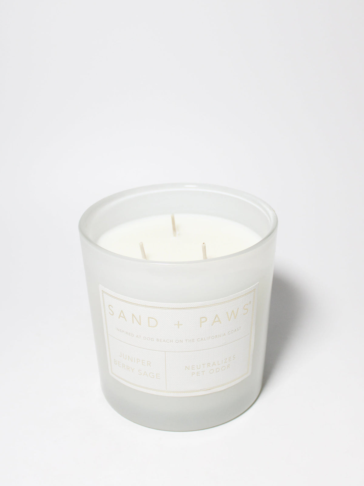 Premium Cozy Sand + Paws Juniper Berry Sage 21 oz scented candle
