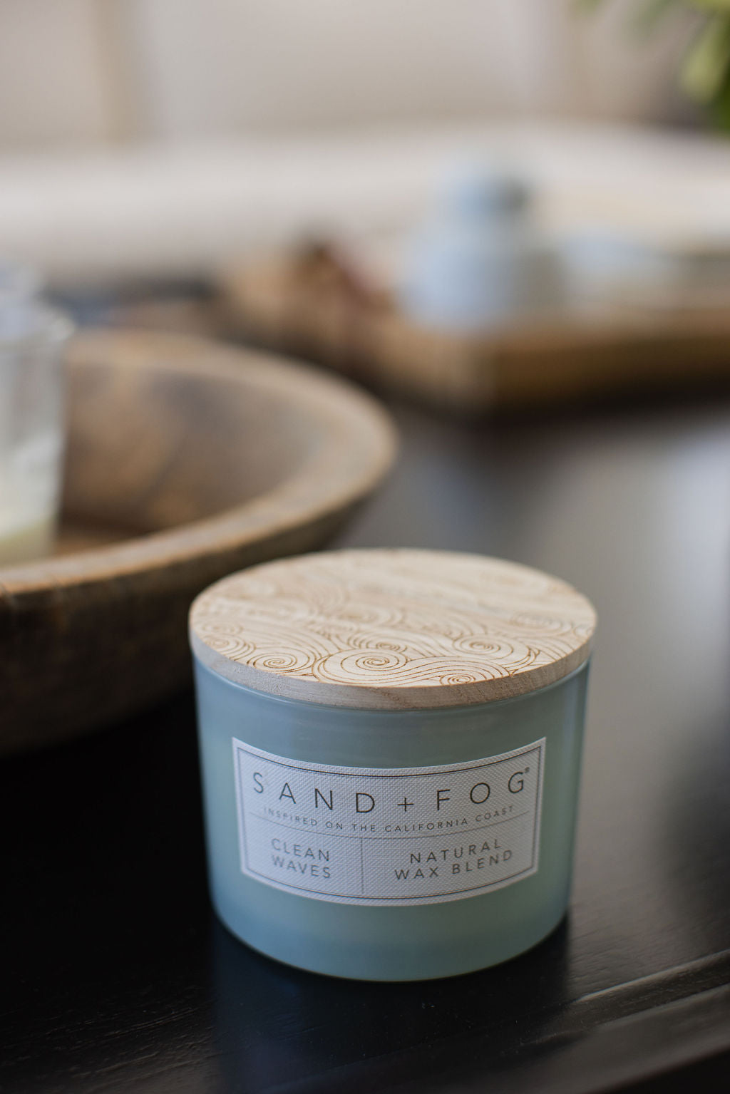 Premium Cozy Clean Waves 12 oz scented candle