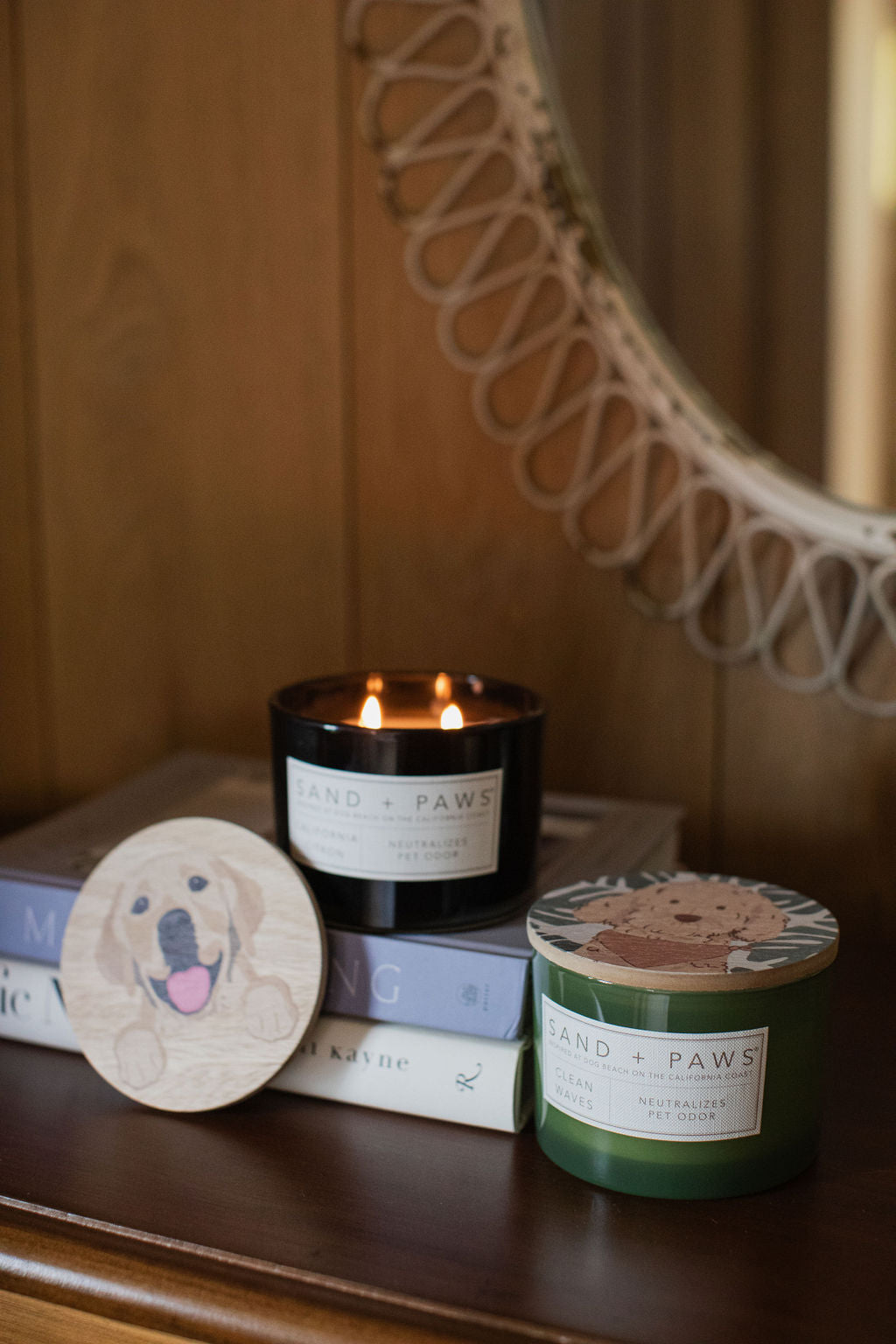 Premium Cozy Sand + Paws California Citron 12 oz scented candle