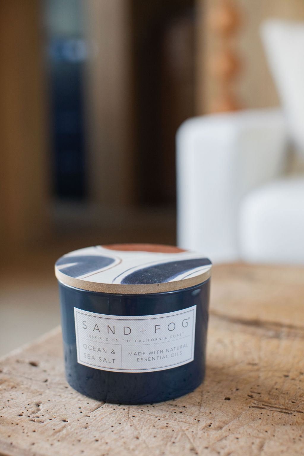 Premium Cozy Ocean & Sea Salt 12 oz scented candle