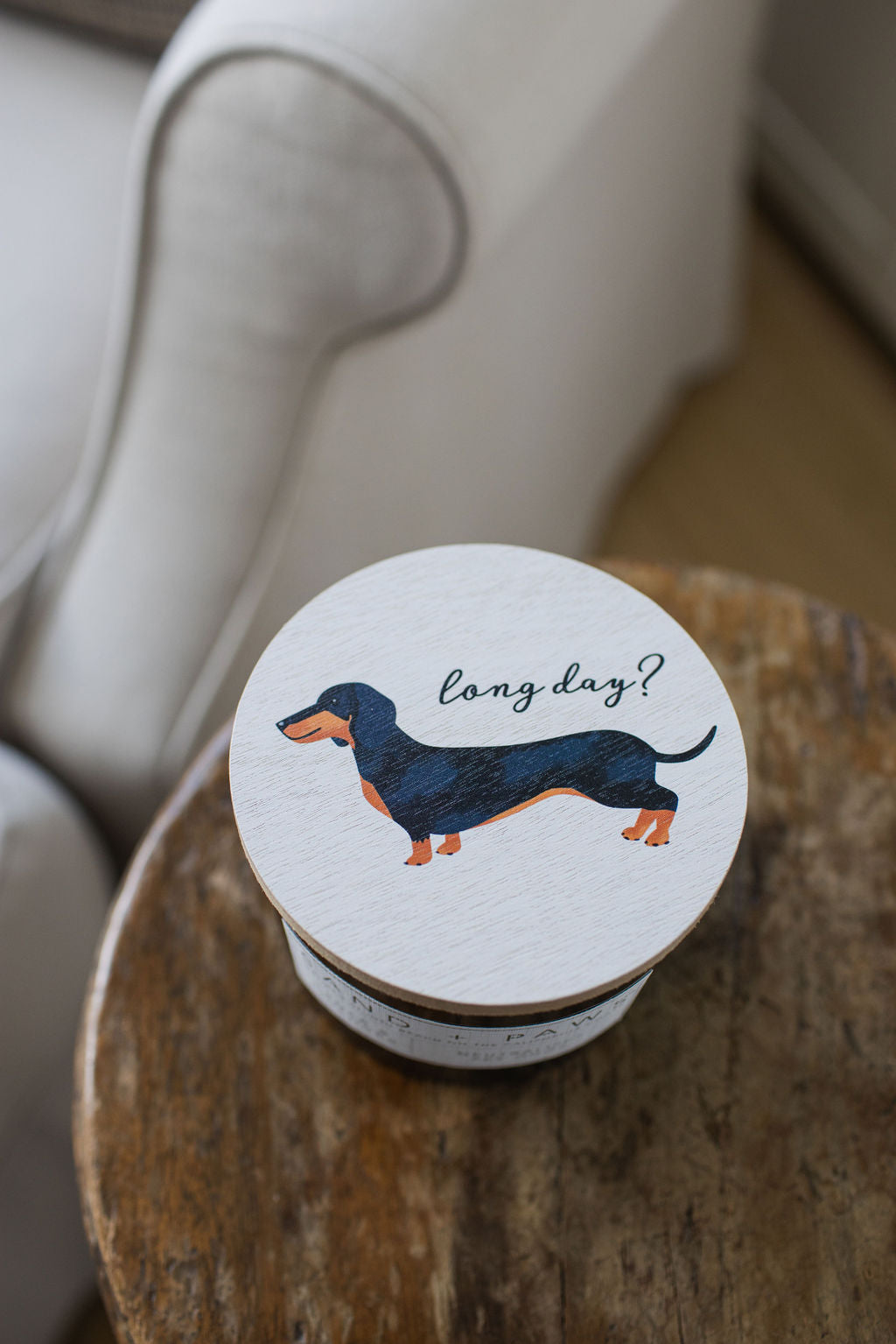 Premium Cozy Sand + Paws Cedar & Lavender 12 oz scented candle