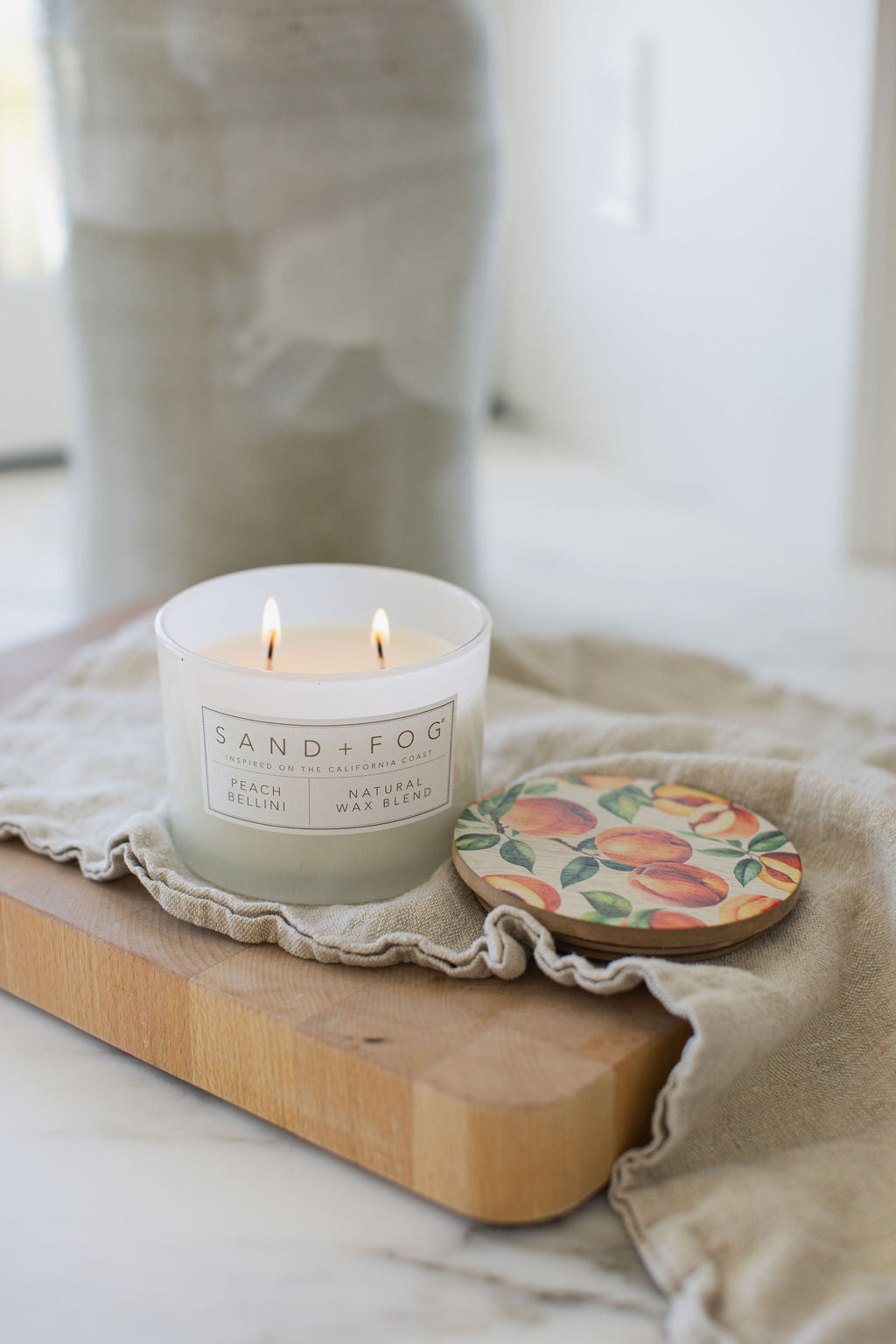 Premium Cozy Peach Bellini 12 oz scented candle