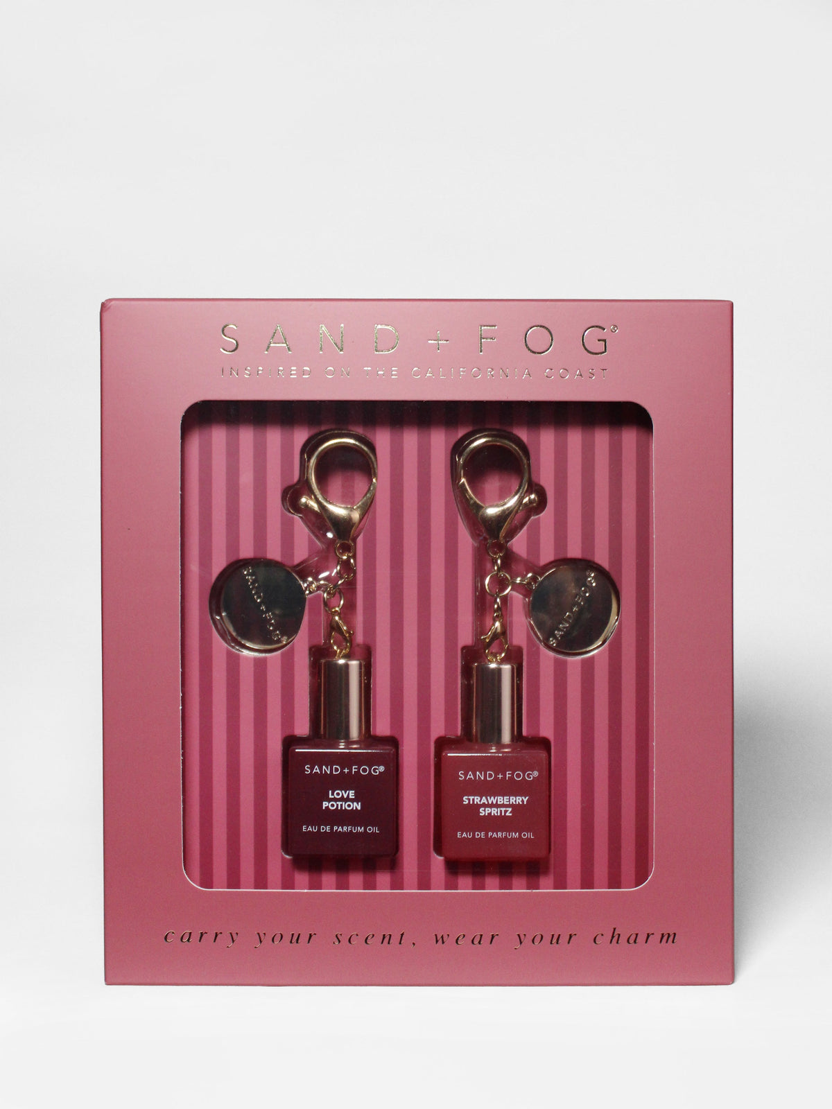 Luxury Signature Bag Charm Perfume Oil Rollerball Set - Love Potion + Strawberry Spritz