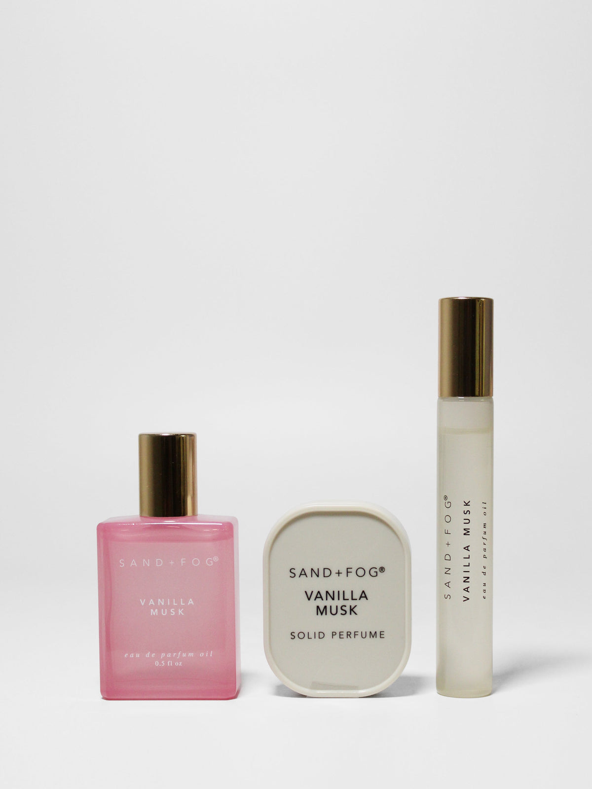 Luxury Signature Perfume Oil Rollerballs and Solid Perfume Set - Vanilla Musk
