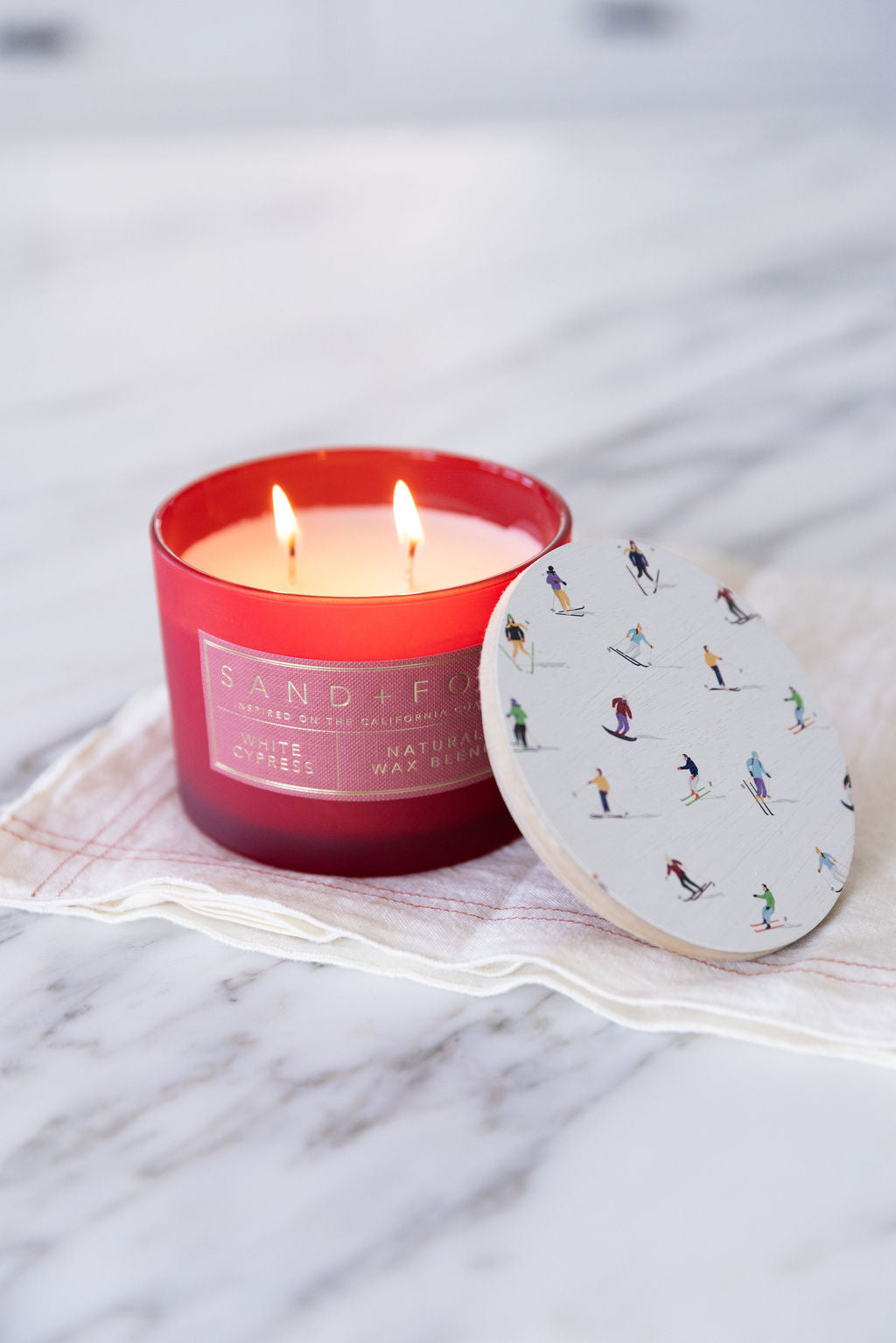 Premium Cozy White Cypress 12 oz scented candle
