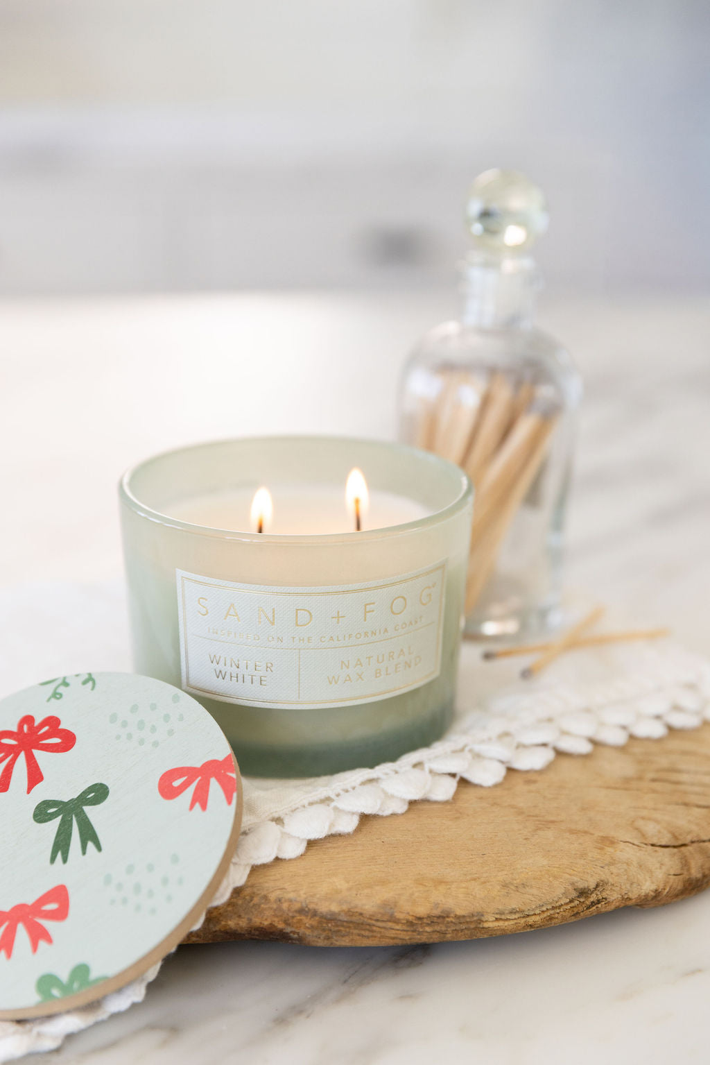 Premium Cozy Winter White 12 oz scented candle