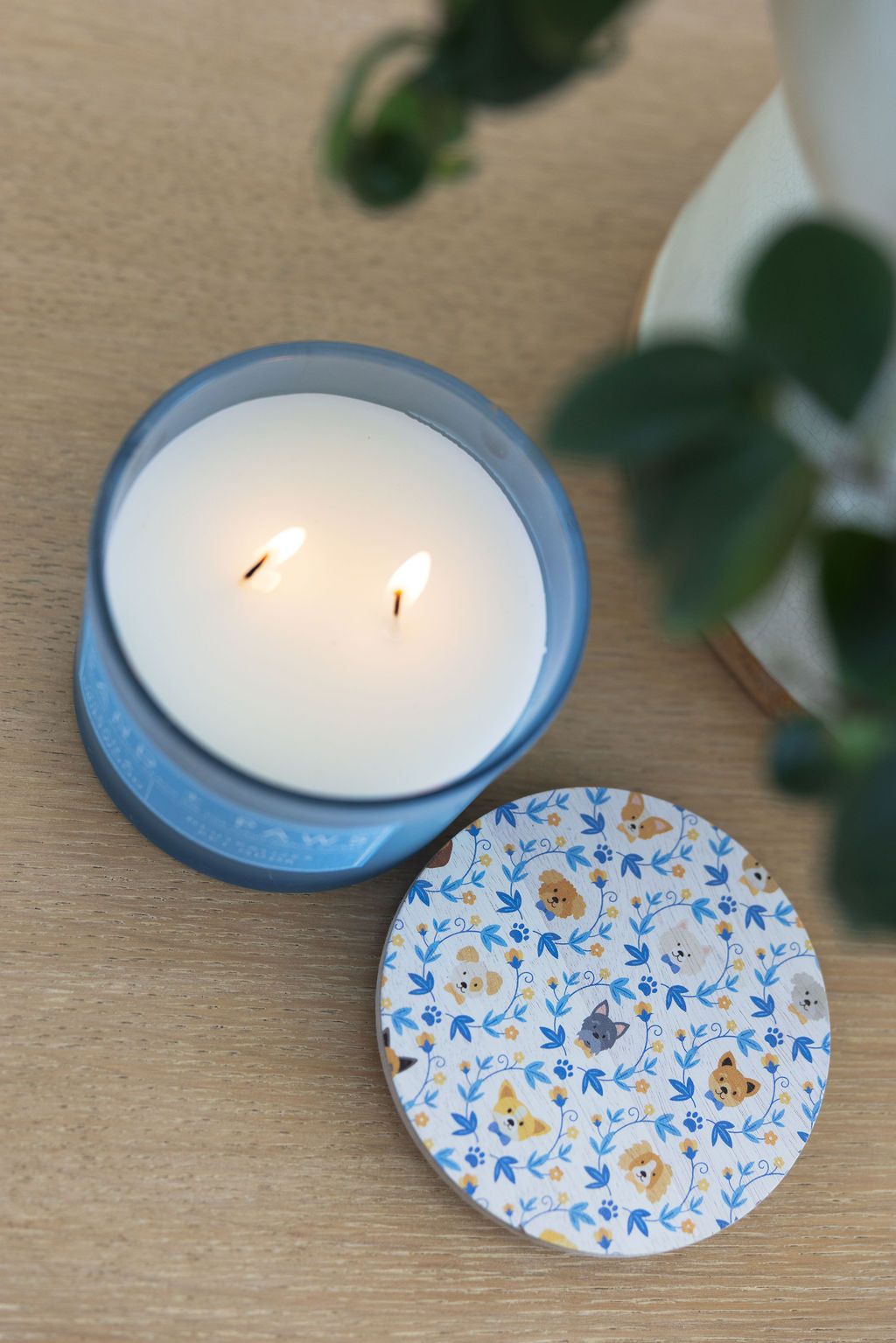 Premium Cozy Sand + Paws Ocean & Driftwood 12 oz scented candle