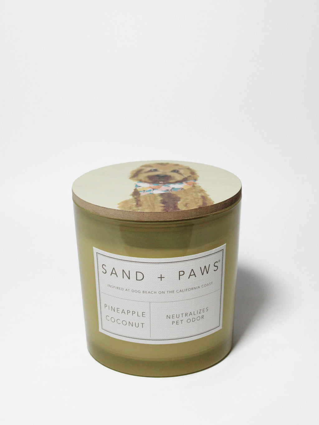 Premium Cozy Sand + Paws Pineapple Coconut 21 oz scented candle