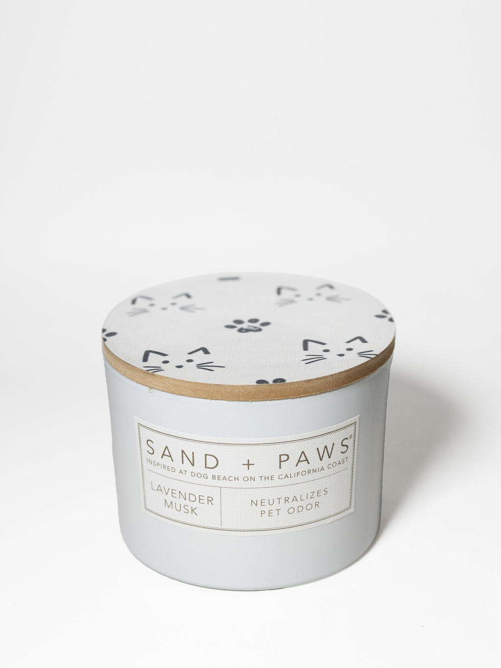 Premium Cozy Sand + Paws Lavender Musk 12 oz scented candle