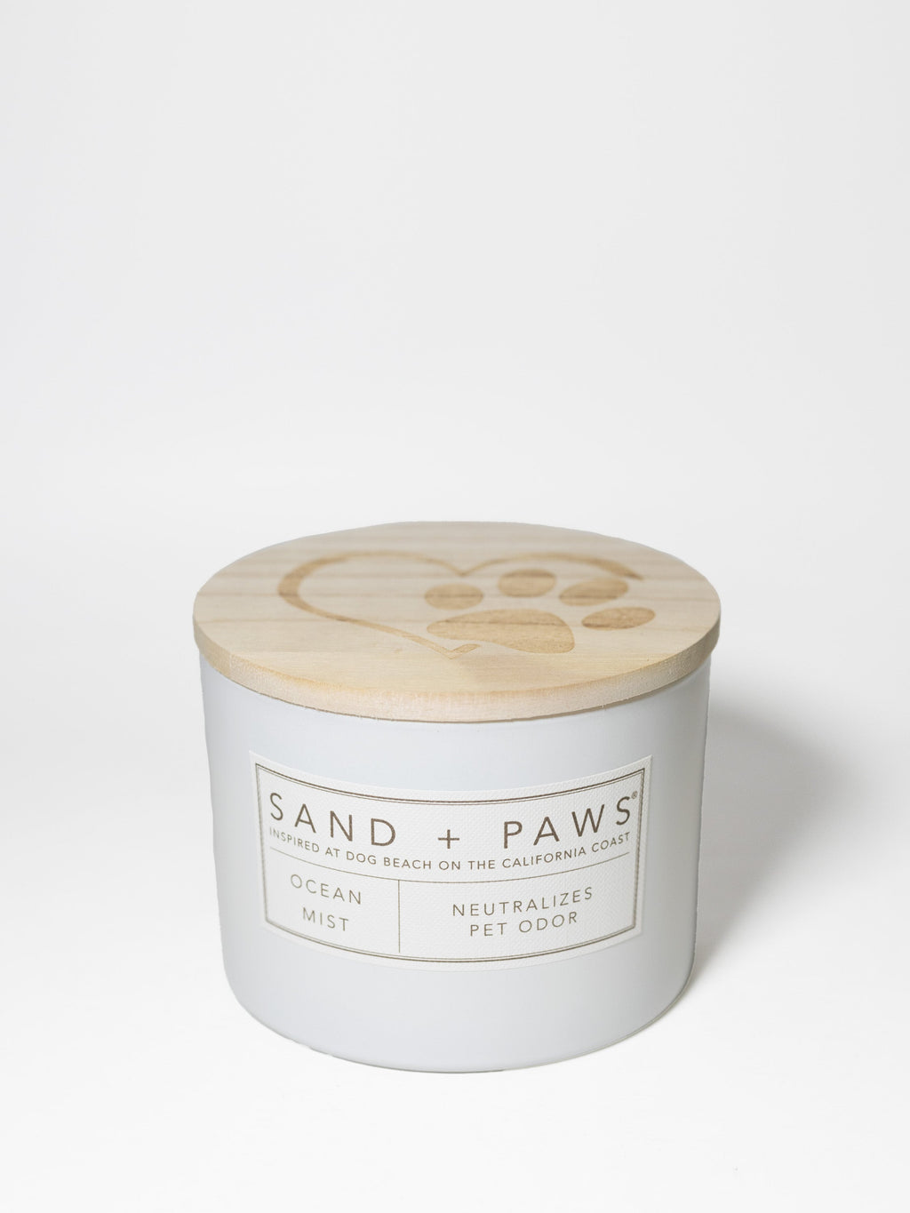 Premium Cozy Sand + Paws Ocean Mist 12 oz scented candle