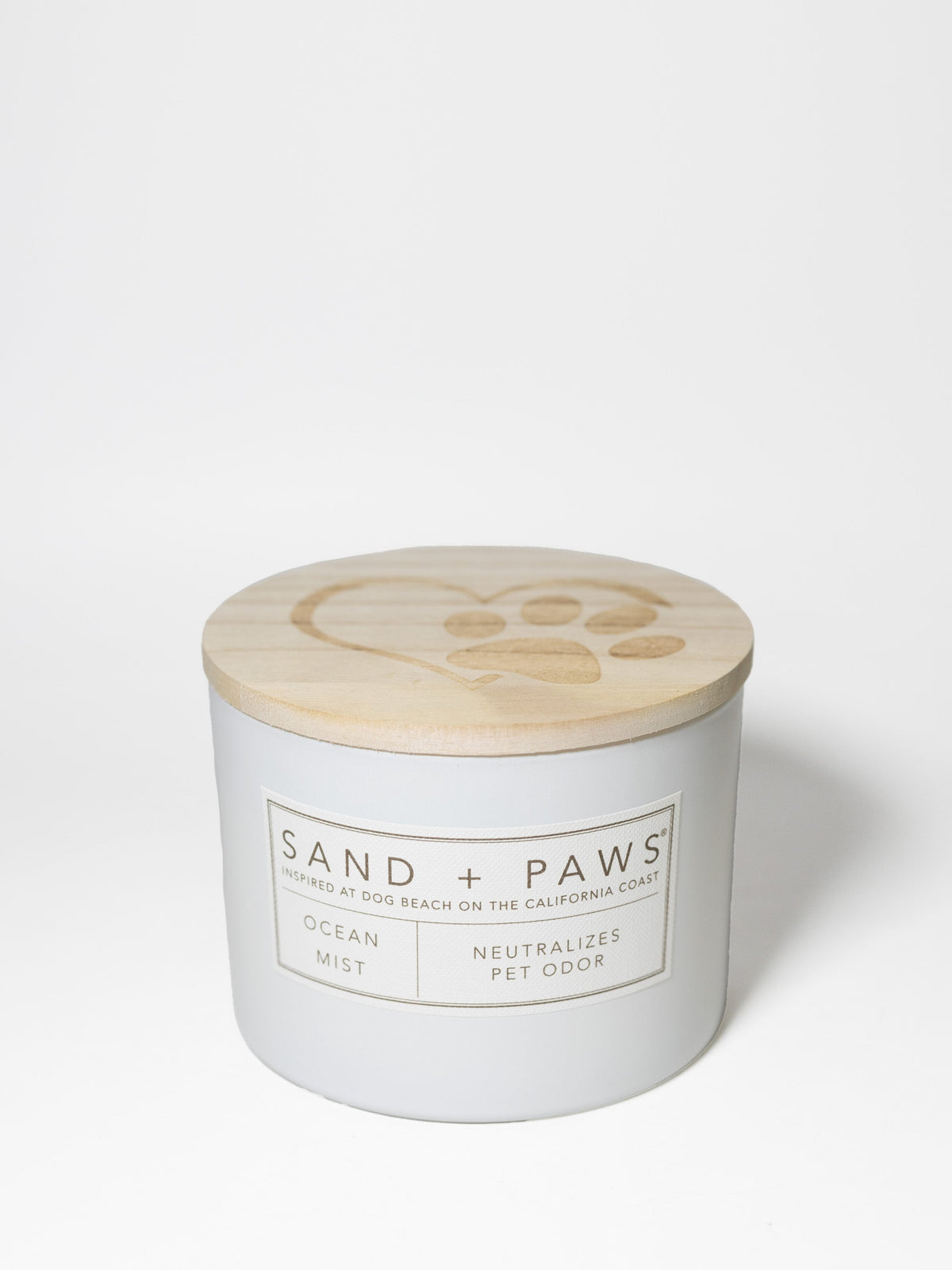 Premium Cozy Sand + Paws Ocean Mist 12 oz scented candle