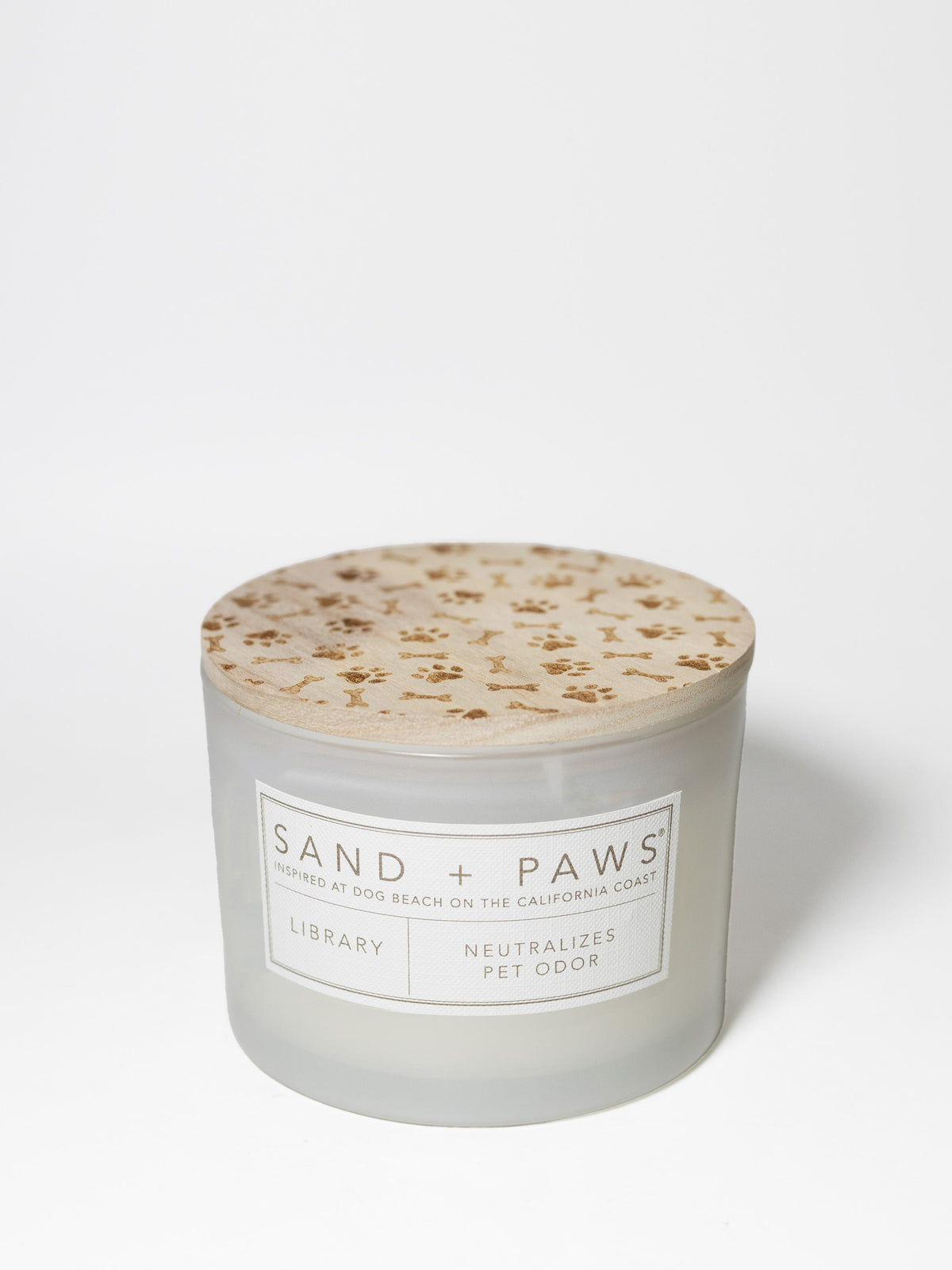 Premium Cozy Sand + Paws Library 12 oz scented candle