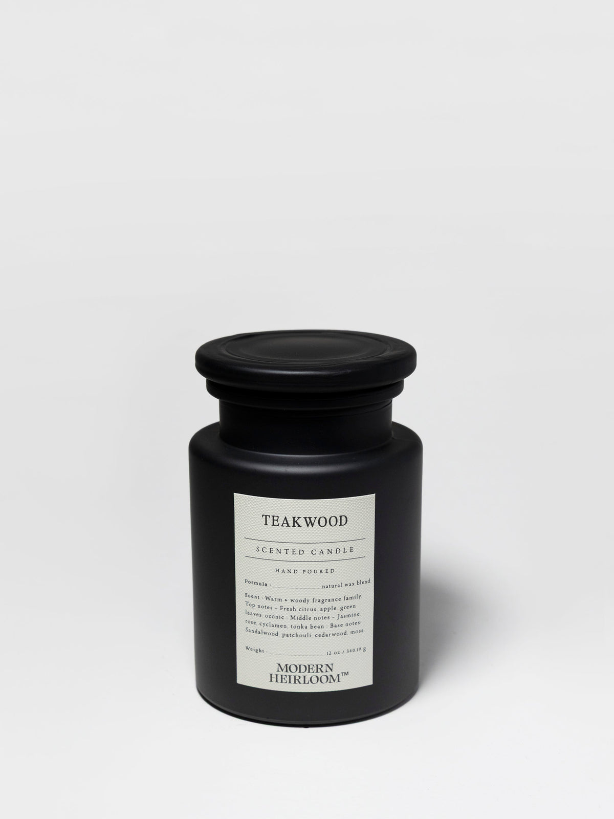 Premium Cozy Teakwood 12 oz scented candle