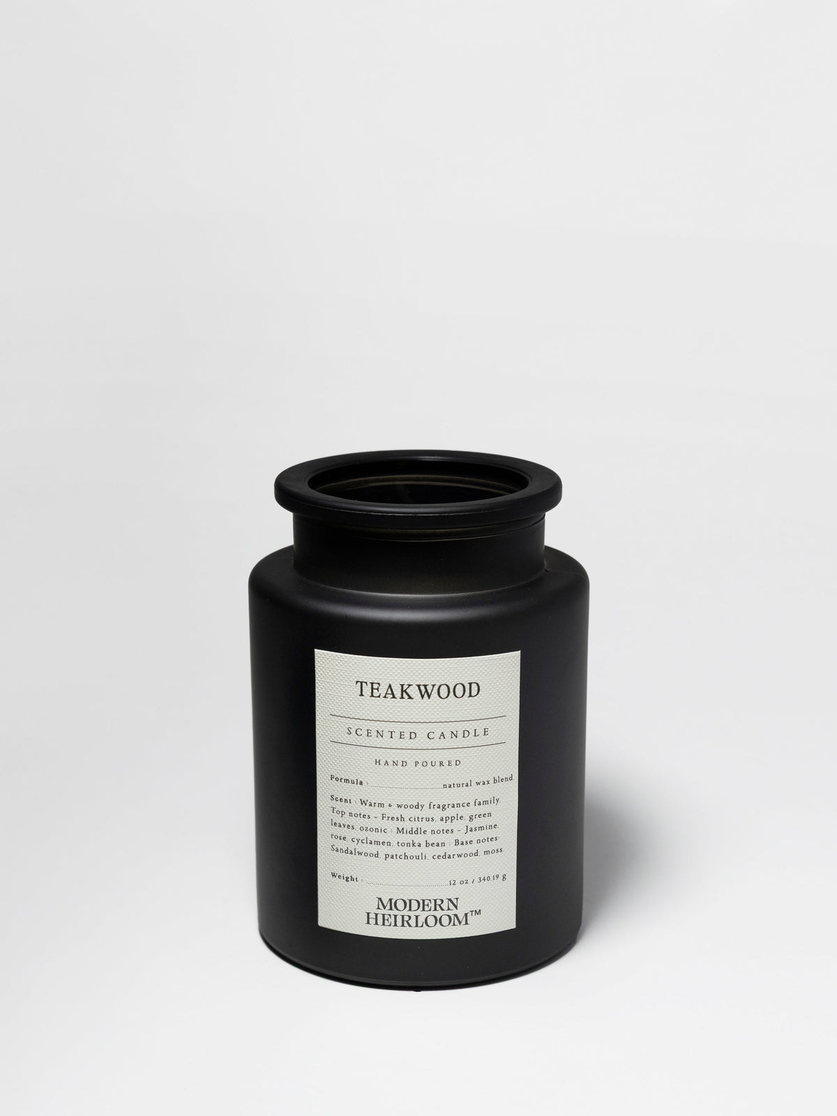 Premium Cozy Teakwood 12 oz scented candle