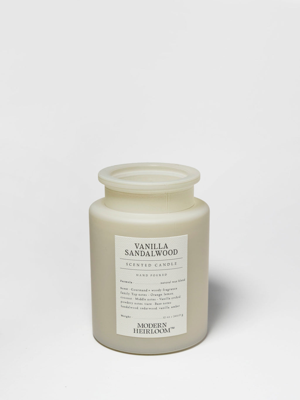Premium Cozy Vanilla Sandalwood 12 oz scented candle