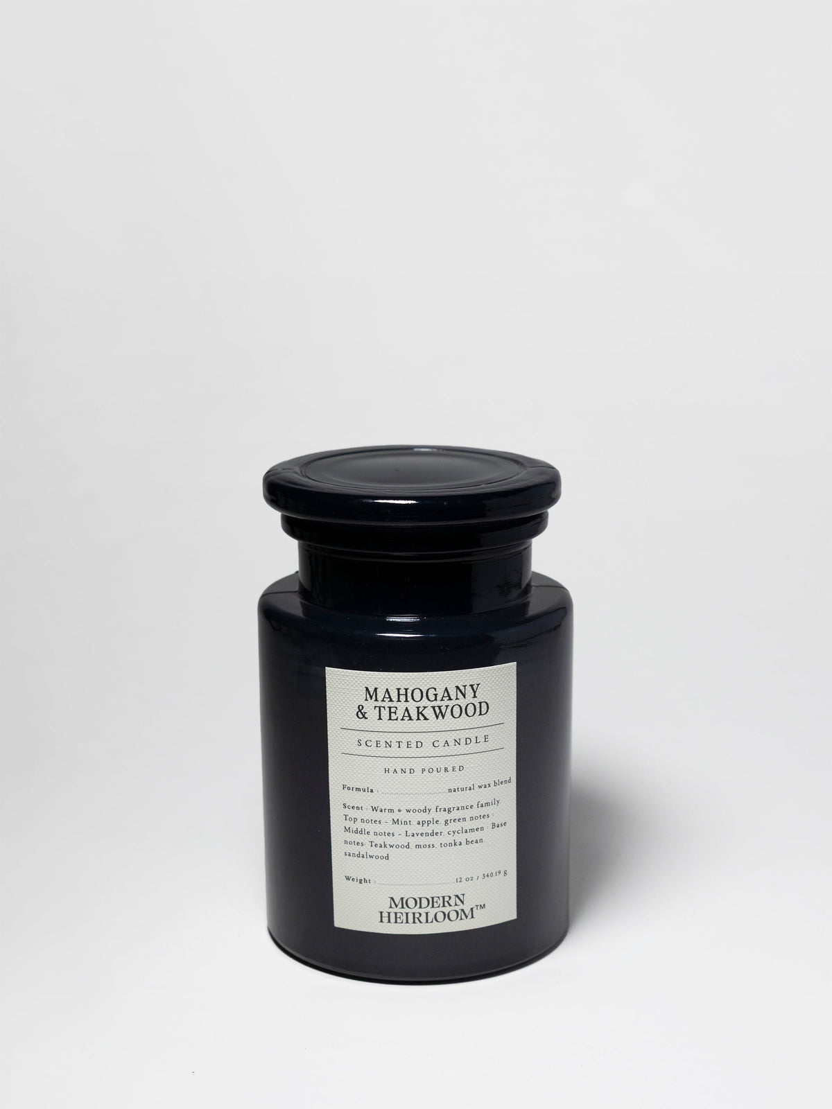 Premium Cozy Mahogany & Teakwood 12 oz scented candle