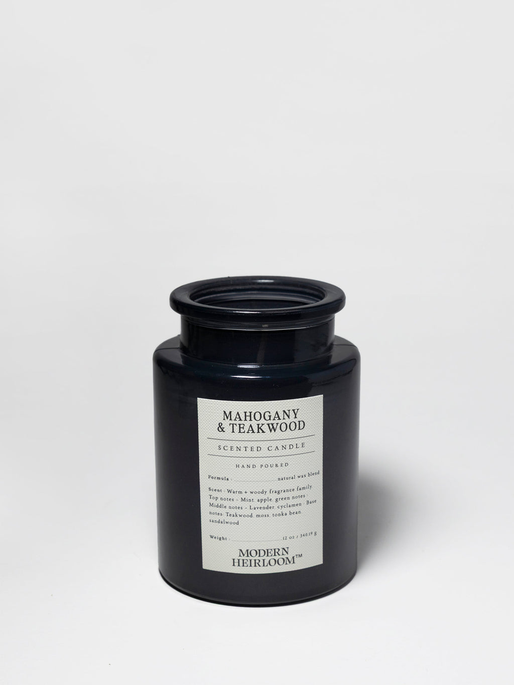 Premium Cozy Mahogany & Teakwood 12 oz scented candle