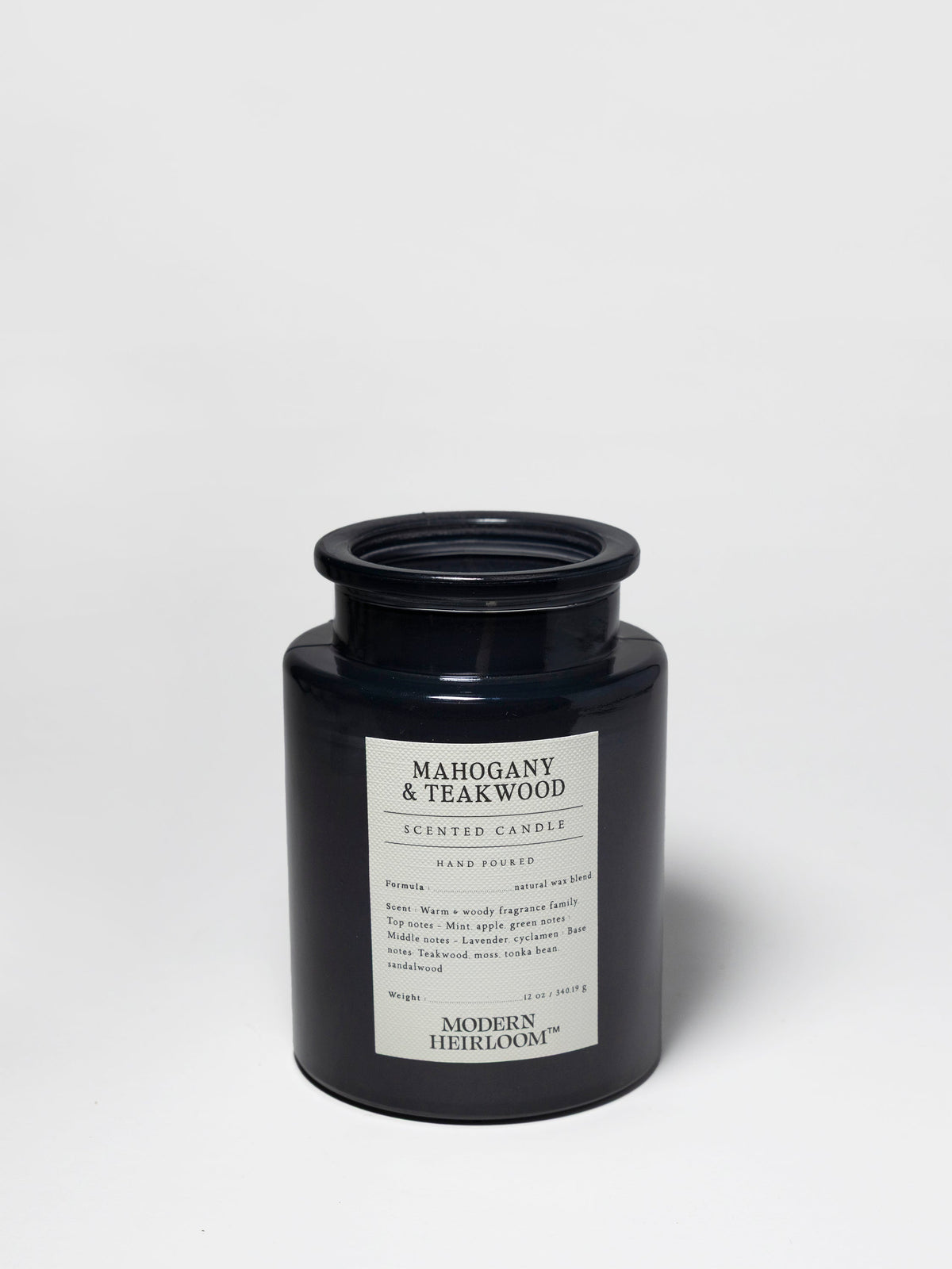 Premium Cozy Mahogany & Teakwood 12 oz scented candle