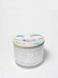 Premium Cozy Sand + Paws Coconut & Palm 12 oz scented candle