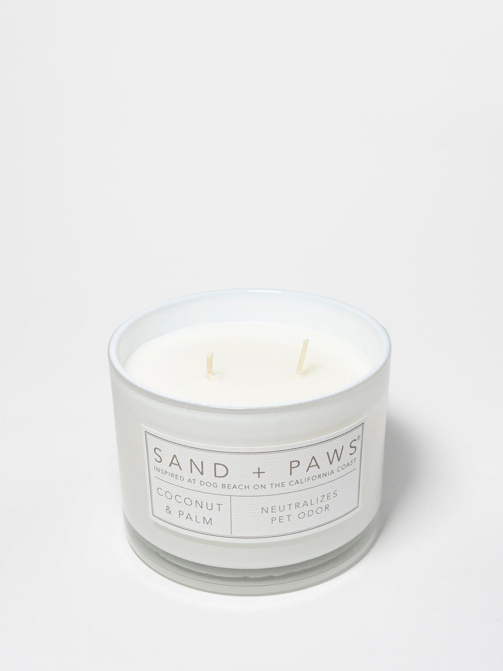Premium Cozy Sand + Paws Coconut & Palm 12 oz scented candle