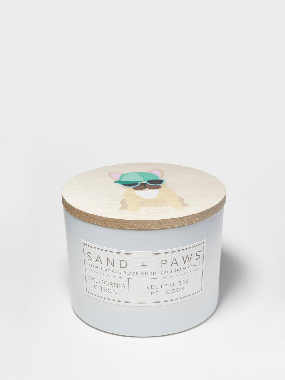 Premium Cozy Sand + Paws California Citron 12 oz scented candle