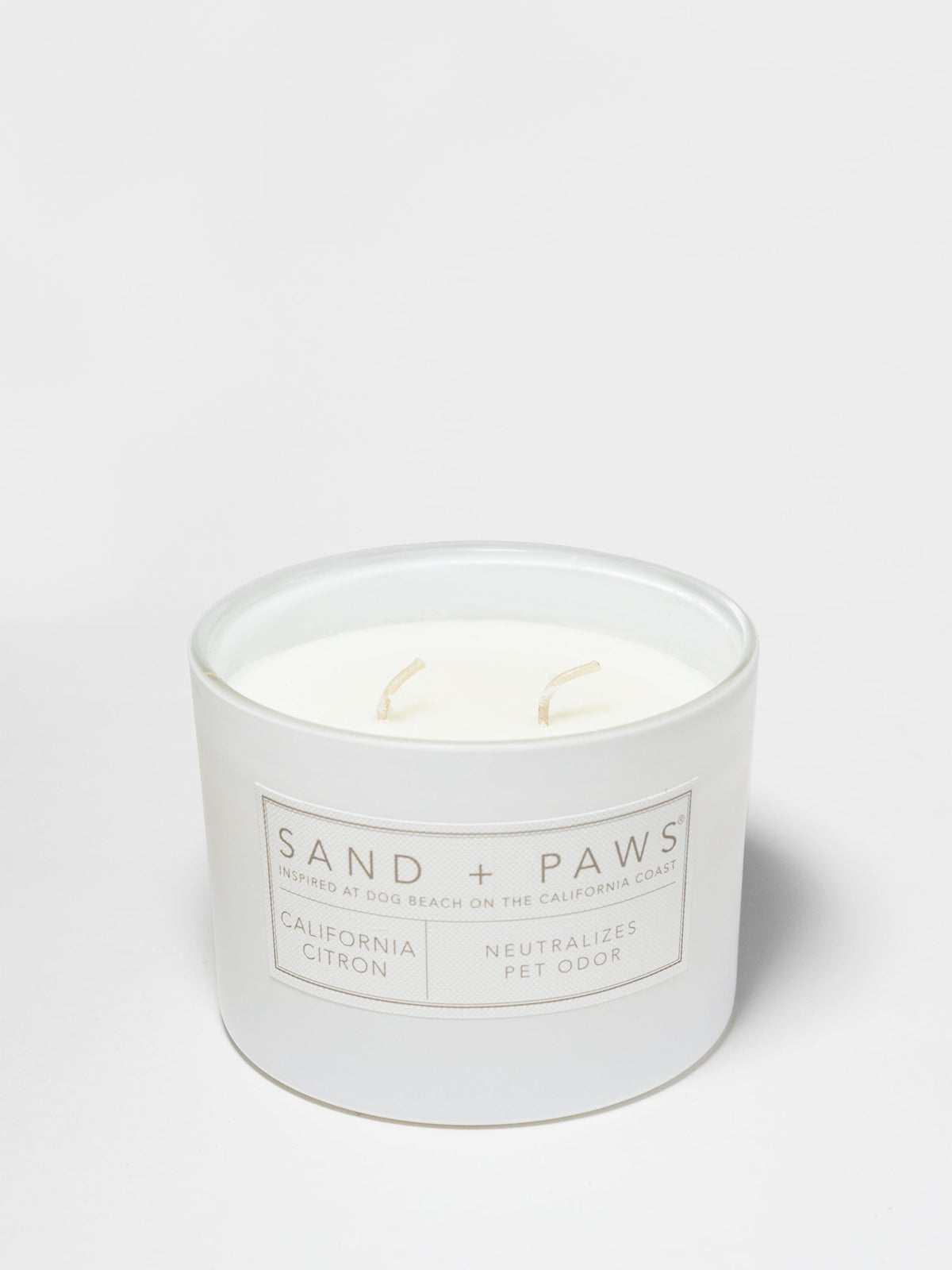 Premium Cozy Sand + Paws California Citron 12 oz scented candle