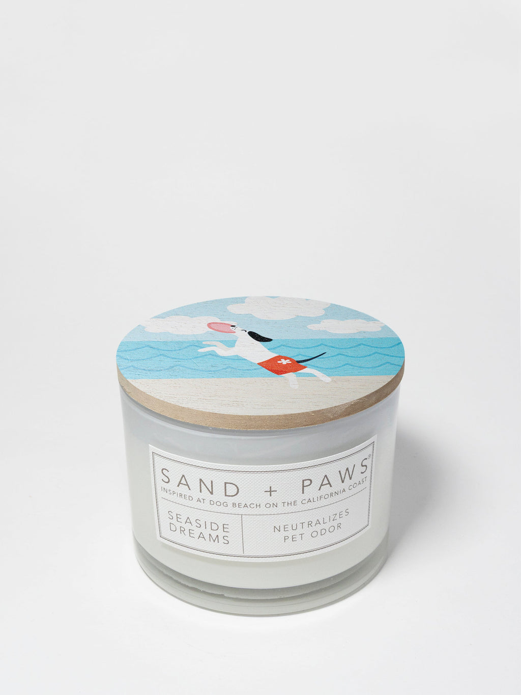 Premium Cozy Sand + Paws Seaside Dreams 12 oz scented candle