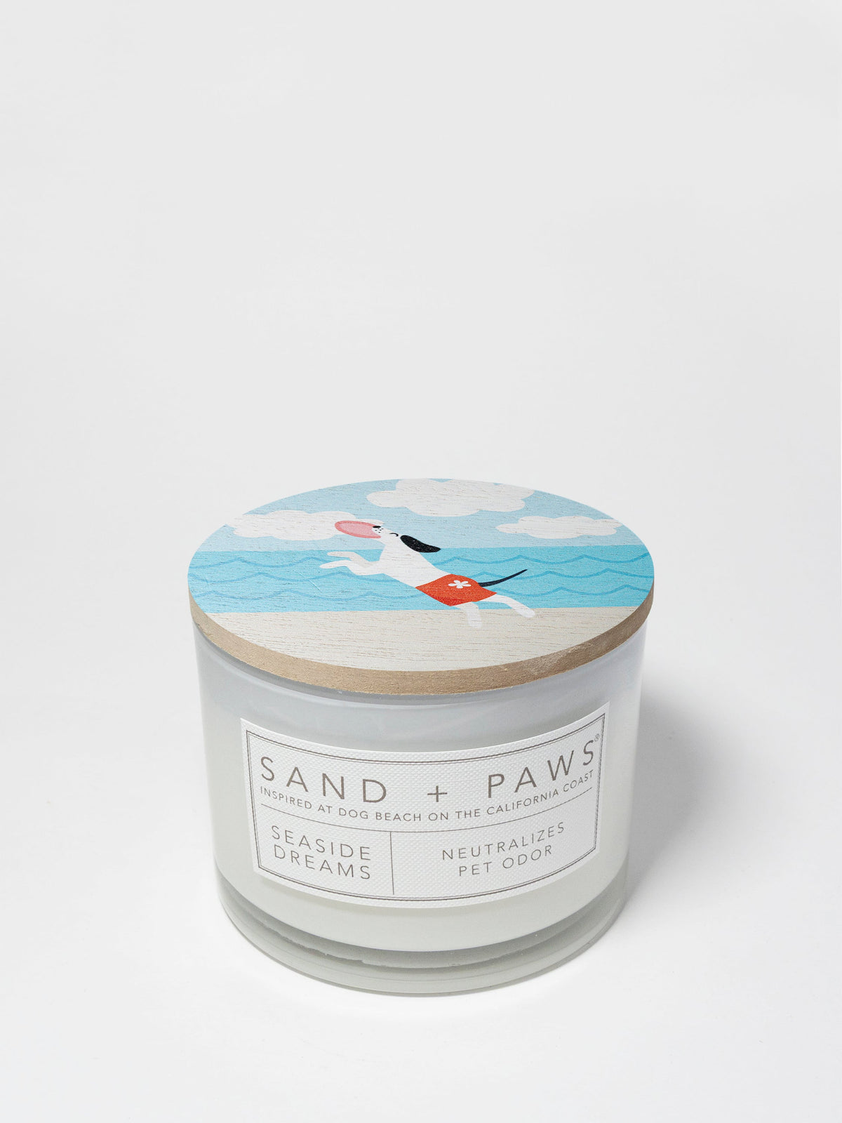 Premium Cozy Sand + Paws Seaside Dreams 12 oz scented candle