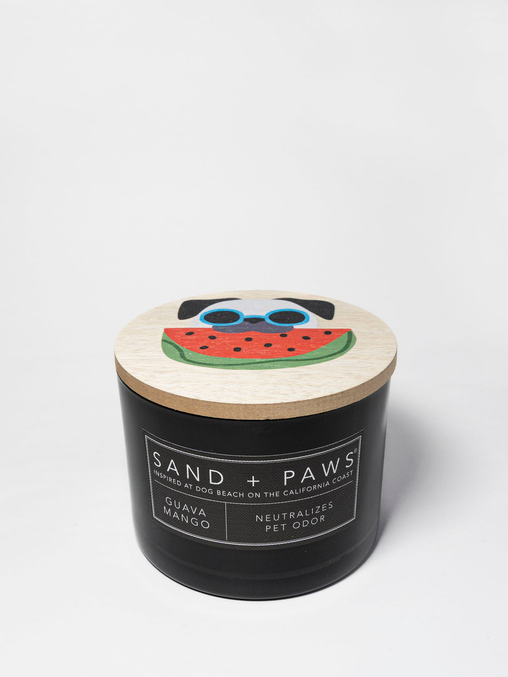 Premium Cozy Sand + Paws Guava Mango 12 oz scented candle