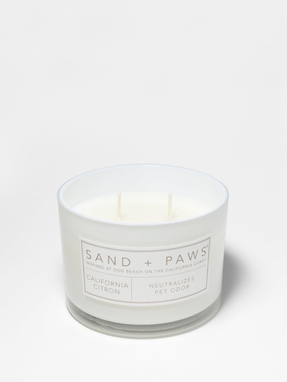 Premium Cozy Sand + Paws California Citron 12 oz scented candle