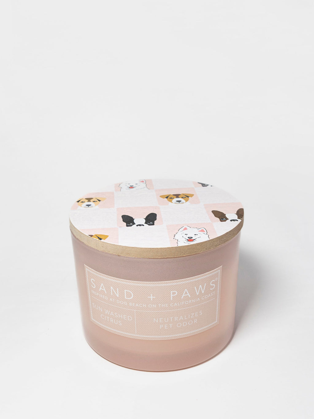 Premium Cozy Sand + Paws Sun Washed Citrus 12 oz scented candle