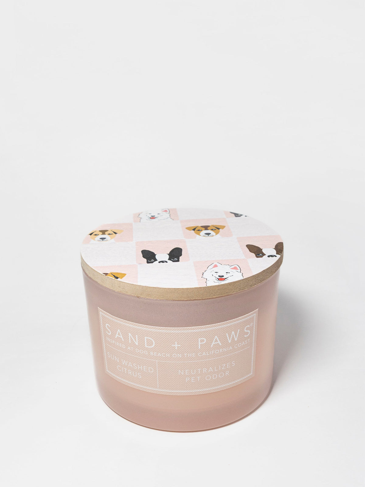 Premium Cozy Sand + Paws Sun Washed Citrus 12 oz scented candle