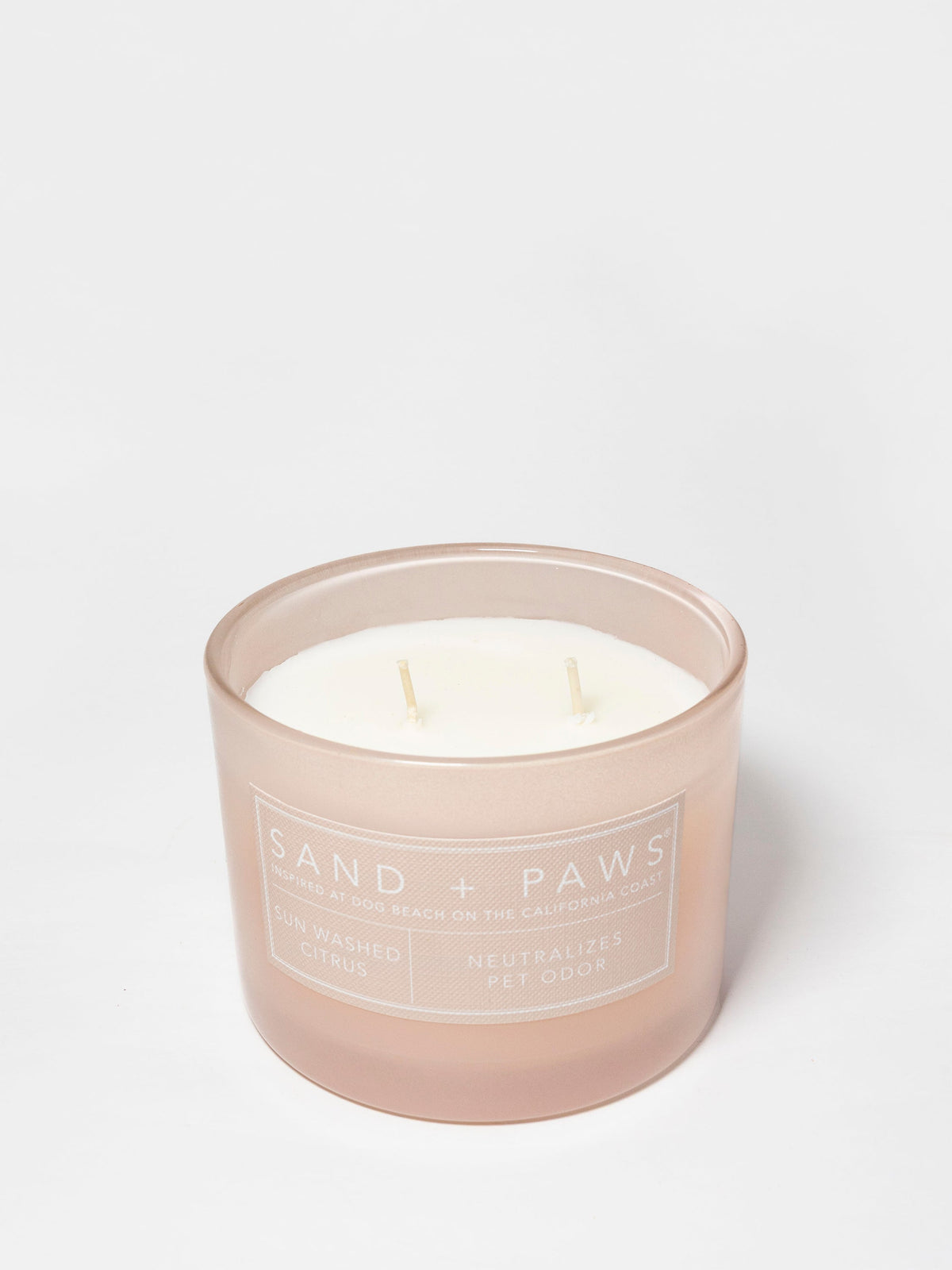 Premium Cozy Sand + Paws Sun Washed Citrus 12 oz scented candle