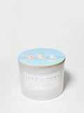 Premium Cozy Sand + Paws Clean Waves 12 oz scented candle